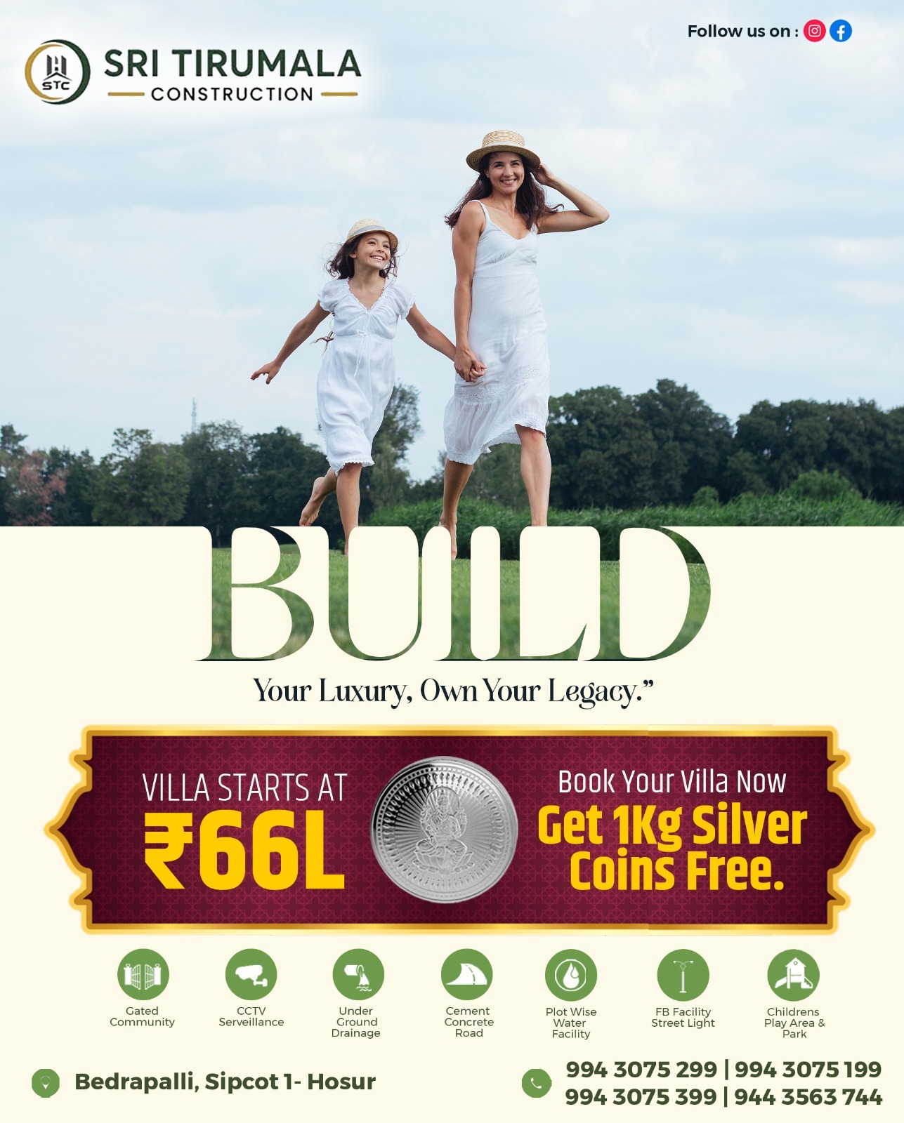 Hosur skyline vs Bangalore skyline – Best plot investment options near Bangalore.